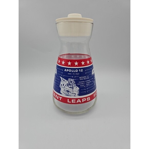VTG Atomic NASA Apollo Space Moon Missions Collectors Ed 69’ Glass Juice Carafe - Picture 2 of 12